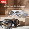 Wasserdichte Anti-Beschlag High-Definition Schwimmbrille mit großem Rahmen und Badekappe für Erwachsene, Herren & Damen