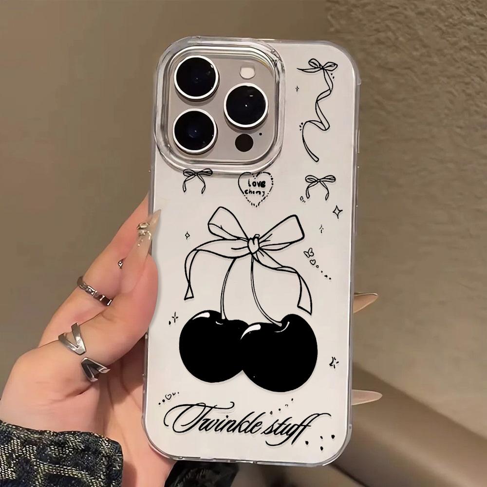 Capa de Telefone Pintada para iPhone 12 13 15 16 iPhone 16 12 13 14 15 Pro 14 15 16 Pro Max Cobertura À Prova de Choque Anti-Impressão Digital Estilo Fresco Capa Protetora