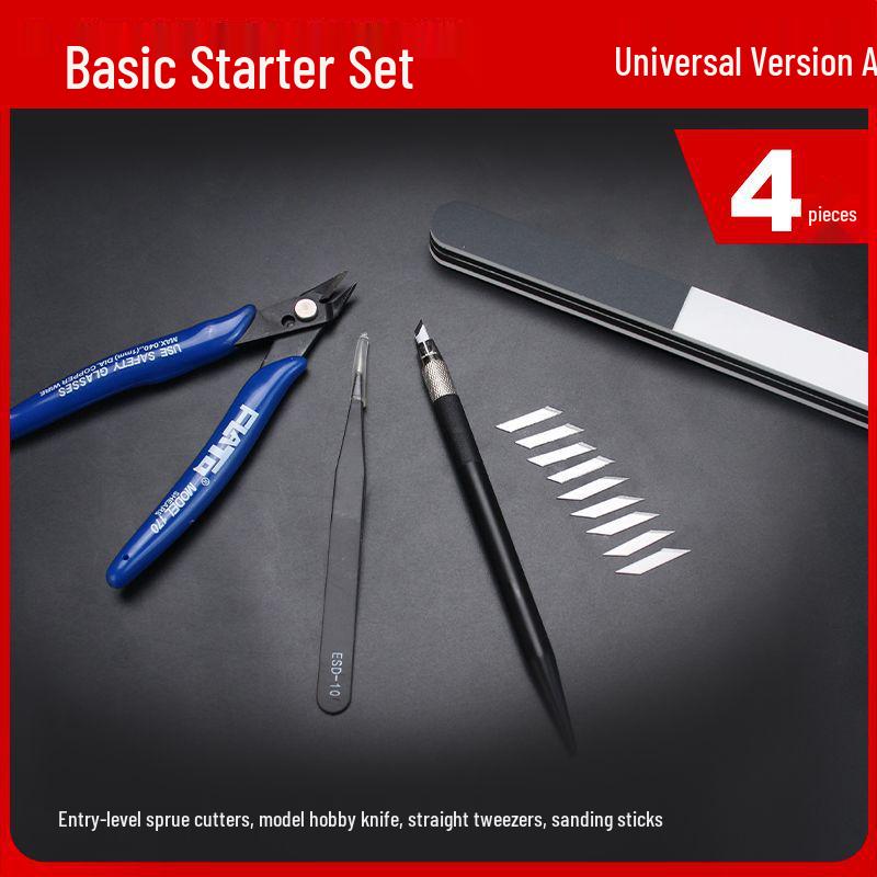 Gundam Model Beginner Kit: Sharp Nippers & Polishing Tools