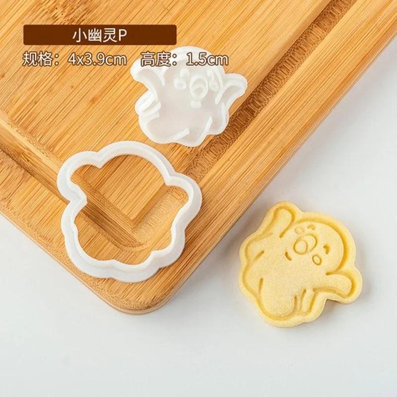 Mini Cartoon Halloween Cookie Cutter Cute Ghost Biscuits Stamper Icing Cutting Mold Fondant Cake Decor Tools Baking Accessories