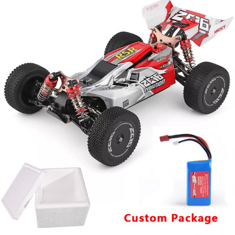 Wltoys 144001 1/14 2.4g 4wd მაღალი სიჩქარით რბოლა Rc მანქანის ავტომობილების მოდელები 60კმ/სთ (საბაჟო პაკეტი) არანაირი ფერი