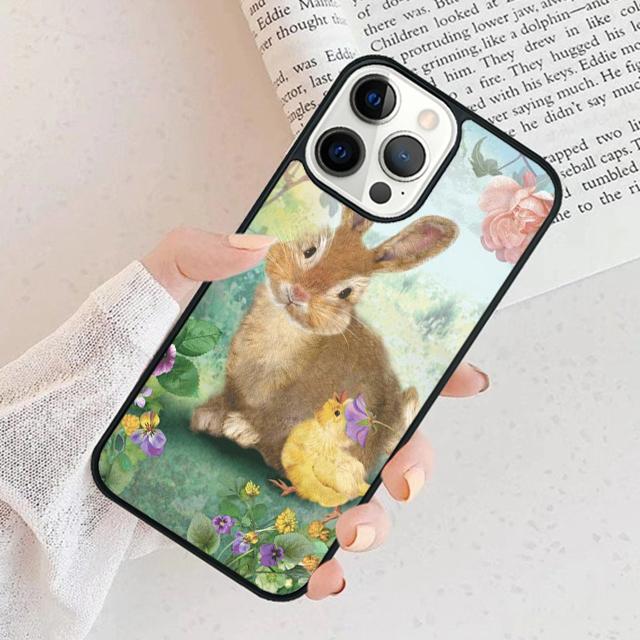 Bunny Rabbits Phone Case For iPhone 17 Air 15 16 Cover 11 13 14 Pro Max 12 Plus Max Fundas