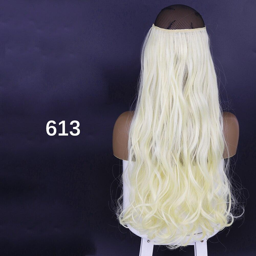 MERISIHAIR Clip-less Synthetic Hair Extensions Invisible Line Hairpiece 16 22 32 Inches Natural Black Brown Blonde for Women
