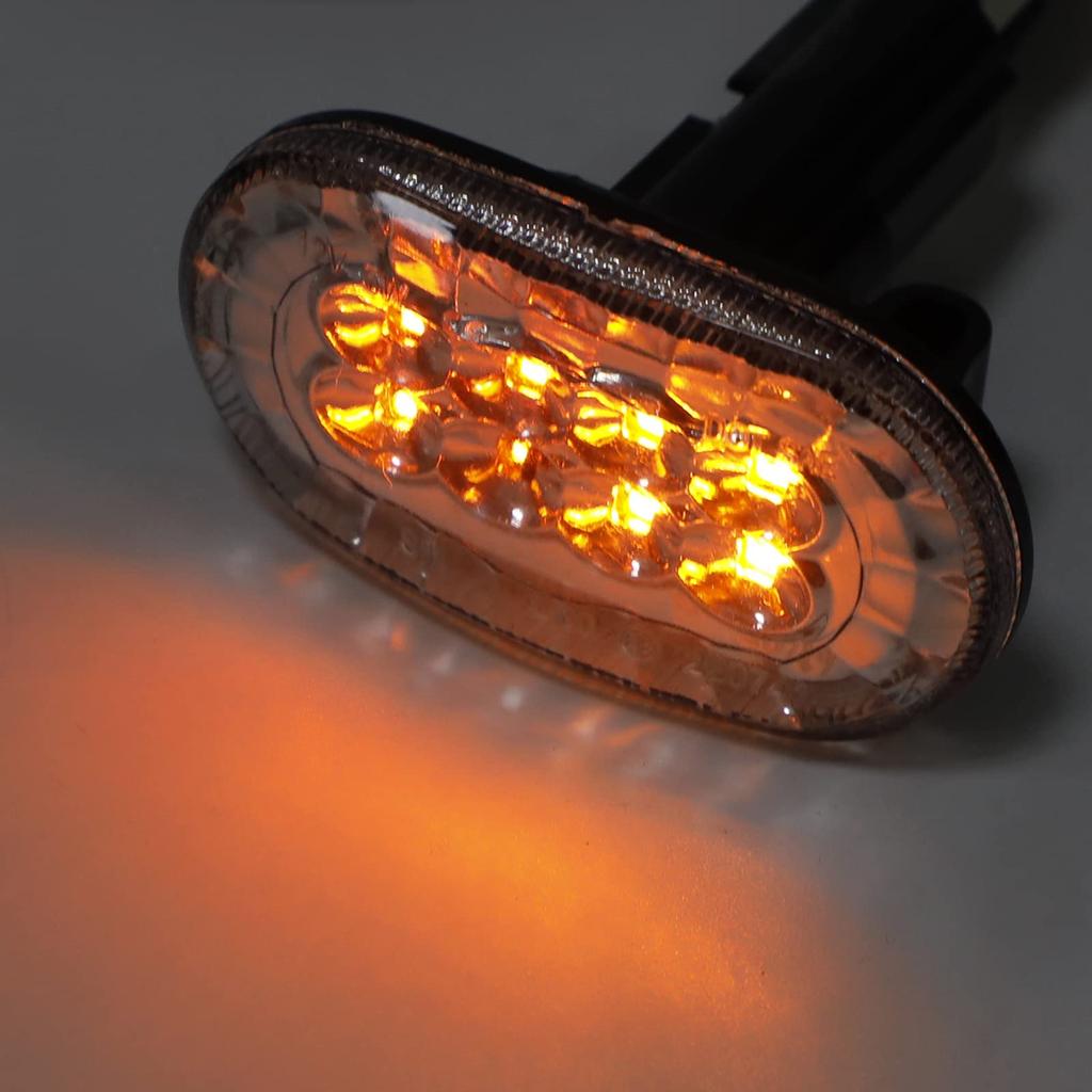 Bruce Shark LED Side Turn Signals for the New Jimny Compatible with the Jimny Jimny Sierra LED Side Turn Signals with Clear Lenses and Genuine Amber