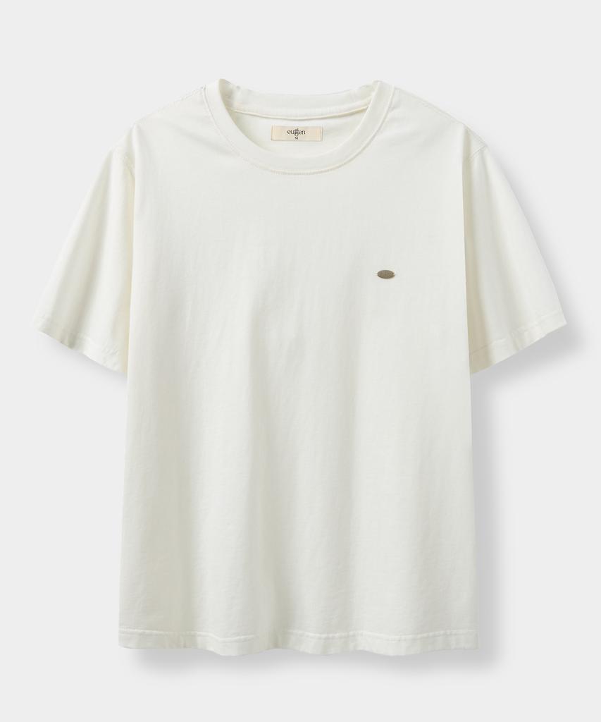 Yujen Antique Small Logo Short Sleeve T-Shirt_Ivory