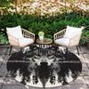 Grey Wolf pattern round rug,Carpet Rug for Living Room Bedroom Playroom ,Non-slip Floor Mat,Holiday Gifts and Birthday Gifts.