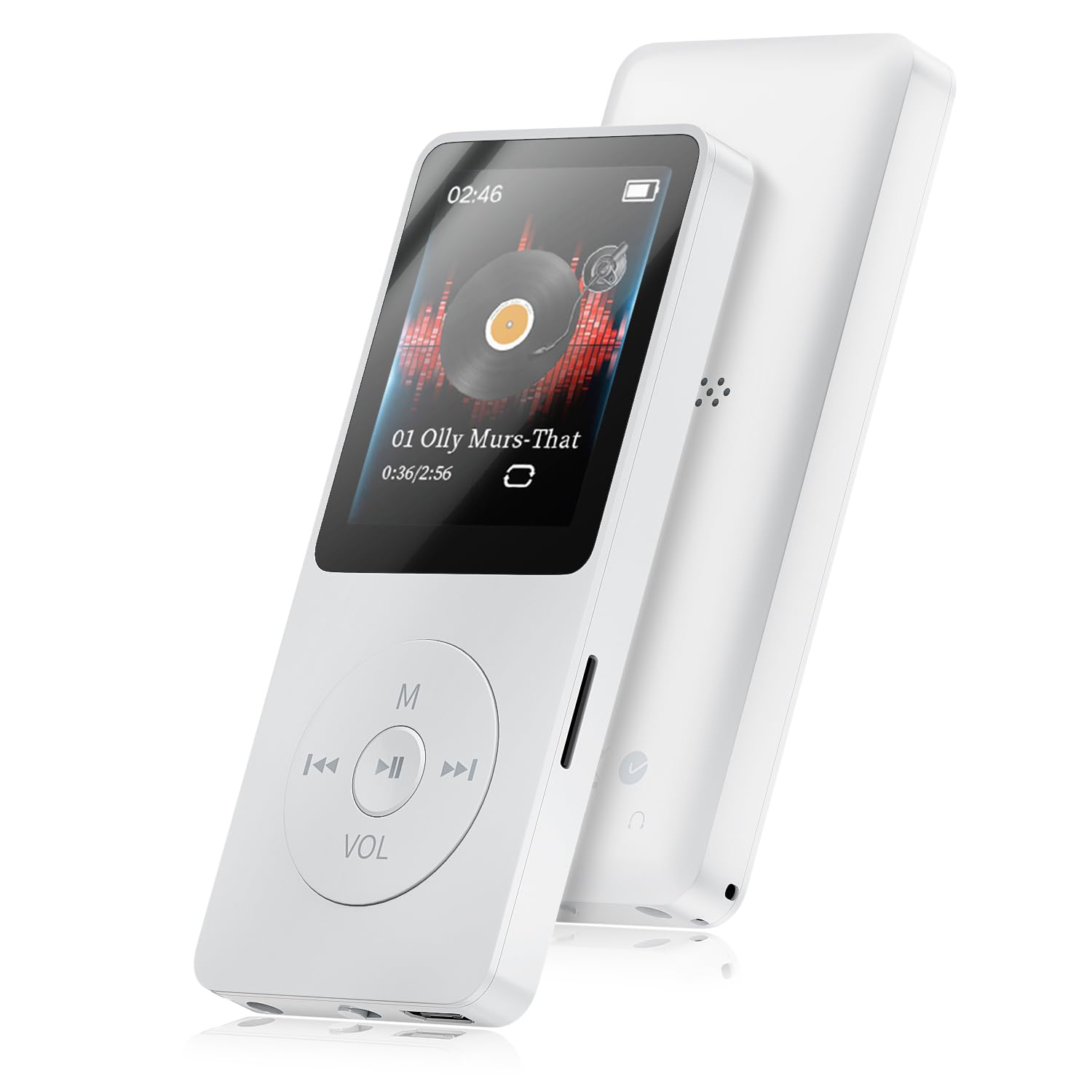 

MP3 Bluetooth wired and music 32GB expandable up to 6 equalizer HIFI sound volume Japanese instruction manual [Music-focused model] player, 5.2, білий
