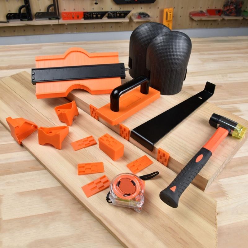 Laminate Wood Flooring Installation Kit with Spacers Hardwood Floor Fitting Tool Set Tapping Block Pull Bar and Mallets