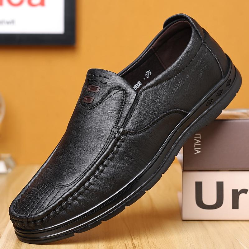 

Мужская кожаная обувь Мужская деловая формальная обувь Повседневная обувь из мягкой кожи JZ-19808 44 чёрный