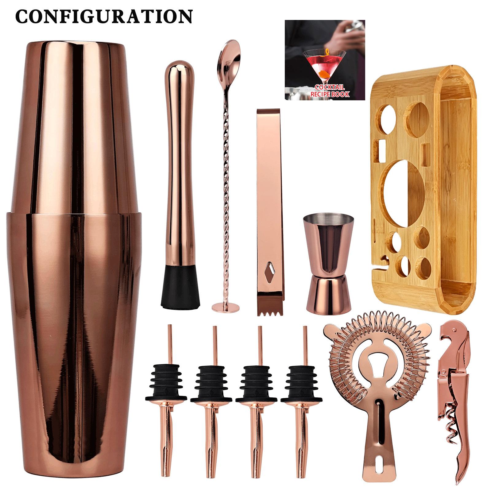 

Барные инструменты Набор миксеров из нержавеющей стали Кружка для коктейльного миксера Набор из 12 предметов Снежный кувшин Миксер Полный набор