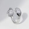 Open Ring Exaggerated Arm-Circling Shape Three-Dimensional Sculptural Design Wraps Finger Ring Hip-Hop Street Style Statement Ring