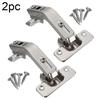 2pcs Corner Cabinet Door Hinges Combination with 135 Degree Plate and Screws Set for Kitchen Cabinets and Closets