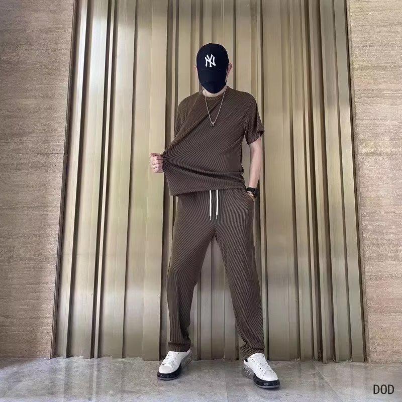 Harajuku Trend Short-Sleeve T-Shirt and Trousers Set for Men