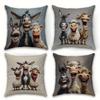 1/4pcs Funny Farm Animal Printed Pillowcases Sofa cushion cover home bedroom room decoration