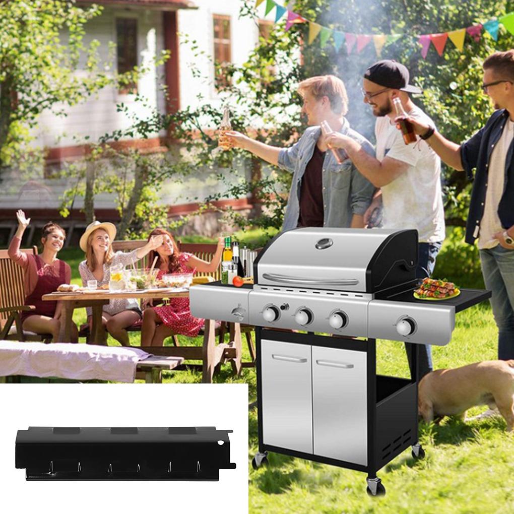 4 Pieces Portable Barbeque Heats Plates Stainless Steel Burner Grill Shielding Tent BBQ Spare Parts Replacement for Charbroil