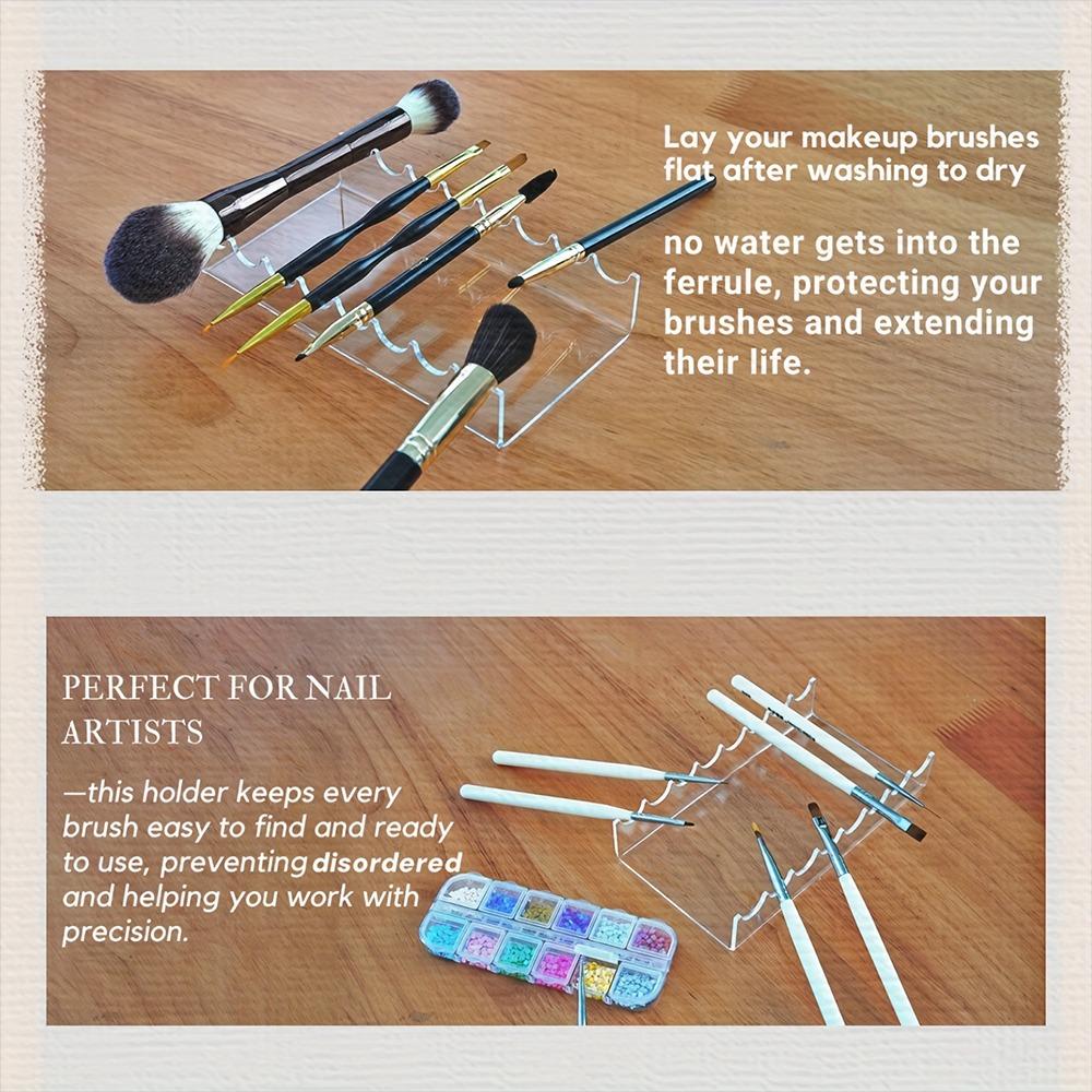 1/2pcs Transparent Acrylic Makeup Brush Storage Rack Desktop Brush Eyeliner Pen Storage Stand Mother's Day Valentine's Day Gift