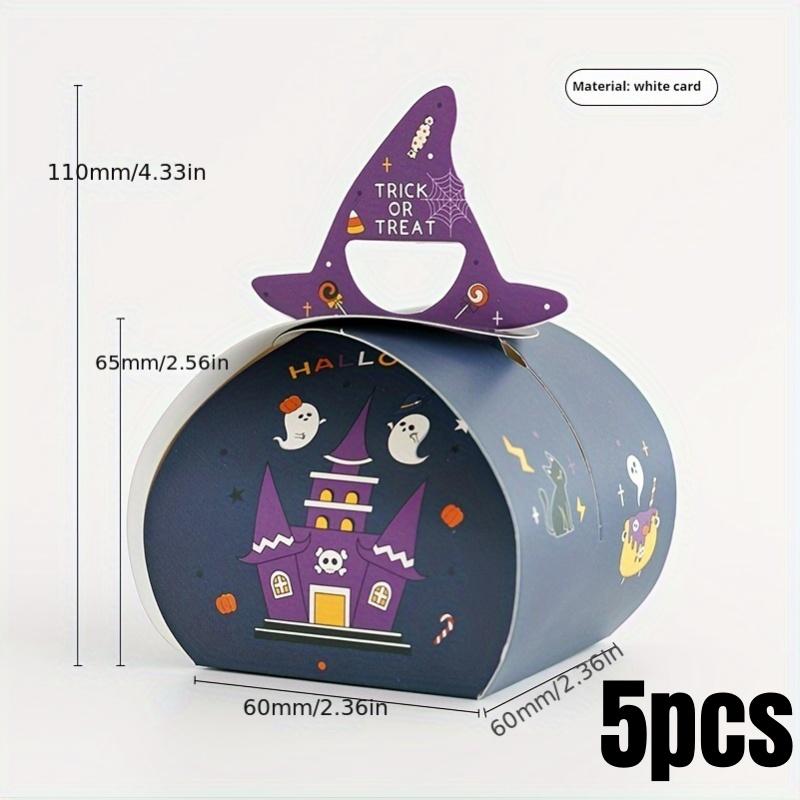 10 Stück Halloween Süßigkeitenboxen Kürbisform Trick or Treat Keksdose Partygeschenk Verpackungsmaterialien Schokoladenverpackung Geschenktüte