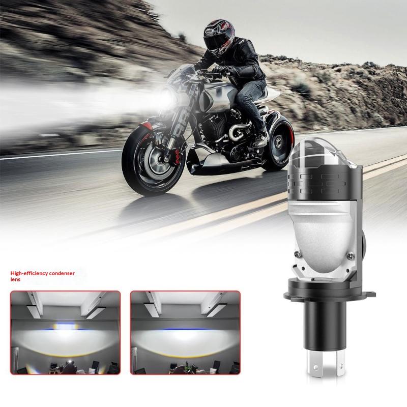 H4 Bi LED Projector Headlight Bulbs Mini Lens Canbus Turbo Cooling 120W Plug and Play for SUV Truck Headlight Replace