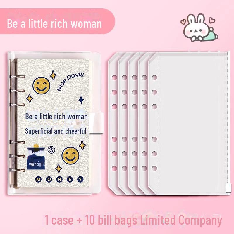 "Large Capacity Cash Deposit Book: Family Finance Management, Loose-Leaf Handbook and Bill Storage Bag"