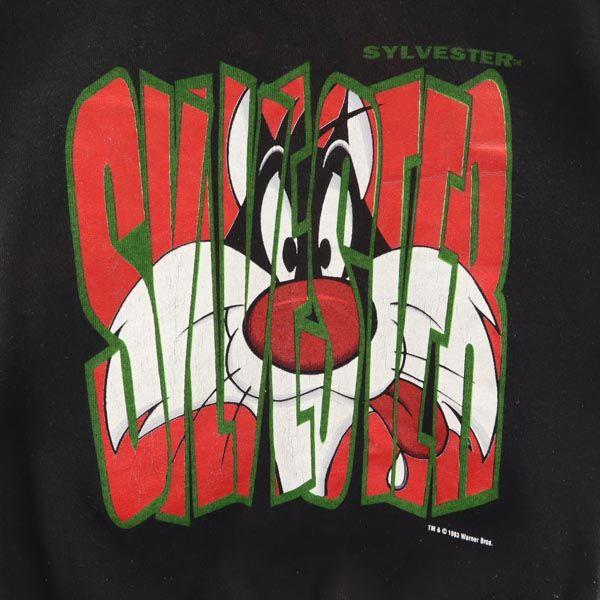 ARTEX 90s Old USA Made Warner Bros. Print Long Sleeve Sweat Trainer Kid's Used