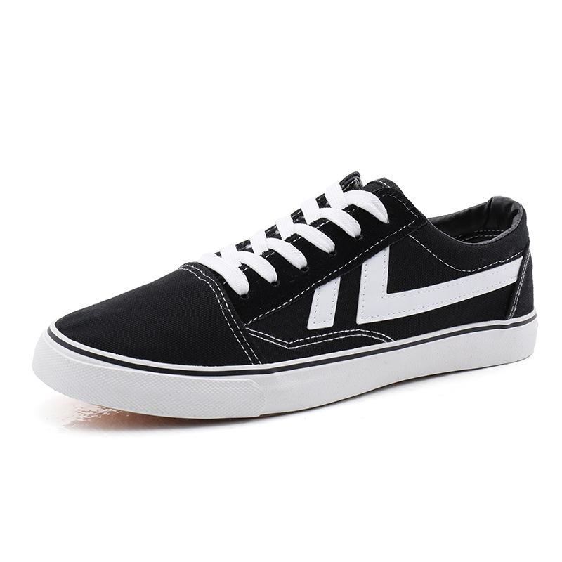 Korean Version of Versatile Canvas Shoes Men's Hong Kong Style Casual Board Shoes Students Female Low-top Students White Shoes Couple Ins Shoes
