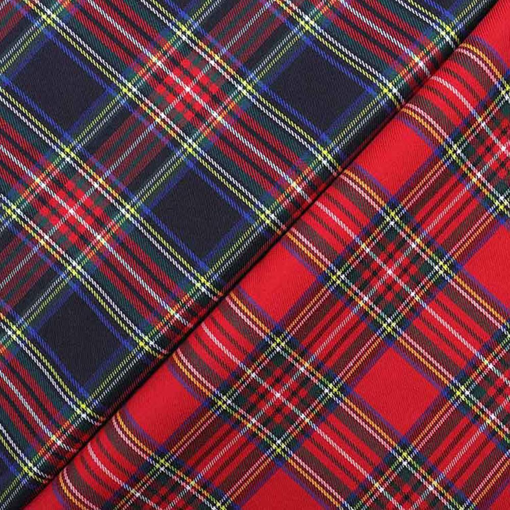Christmas Plaid Fabric Check Print Polyester Squares Bundles Christmas Buffalo for Sewing Patchwork DIY Craft Holiday Decoration