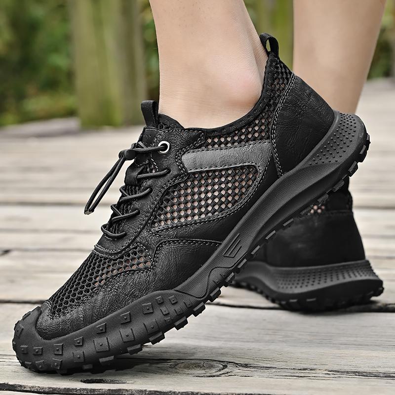 Summer Men's Oversized Breathable Lightweight Mesh Shoes Outdoor Sports and Leisure Shoes Hiking Shoes 38-46
