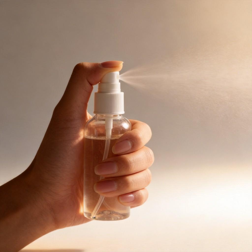 Transparent Pet Spray Bottle With Press Down Nozzle For Hand Sanitizer And Cosmetics