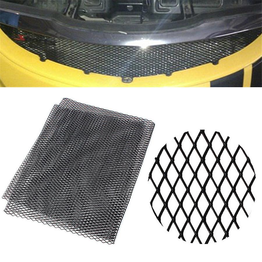 Front Intake Grille Aluminium Rhombus Mesh Car Tuning Grill 12mm* 6mm Black