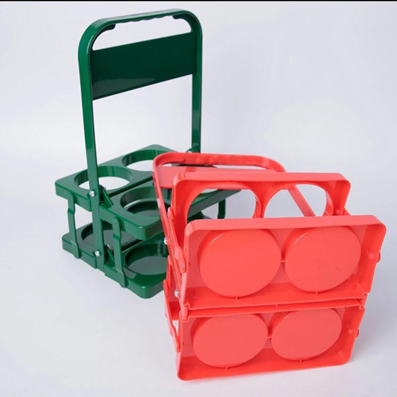 Portable Foldable Plastic Beer Rack Durable Cup Organizer Wine Rack Beer Bottle Holder Beverage Basket Reusable Cocktail Rack