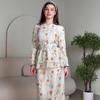 European & American Floral Cinched Waist Summer Dress with Camisole