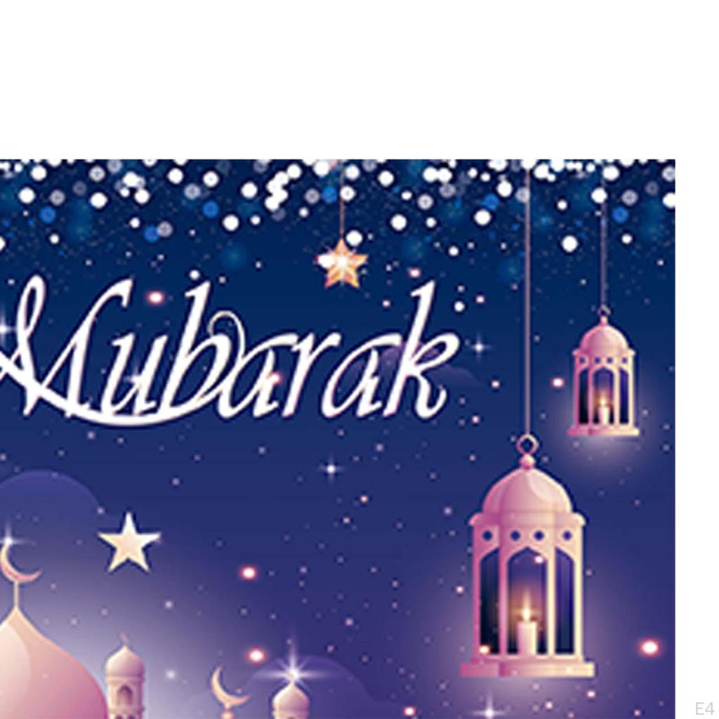 Eid Mubarak Background Ramadan Kareem Backdrop Durable Photo Booth Party Supplies for