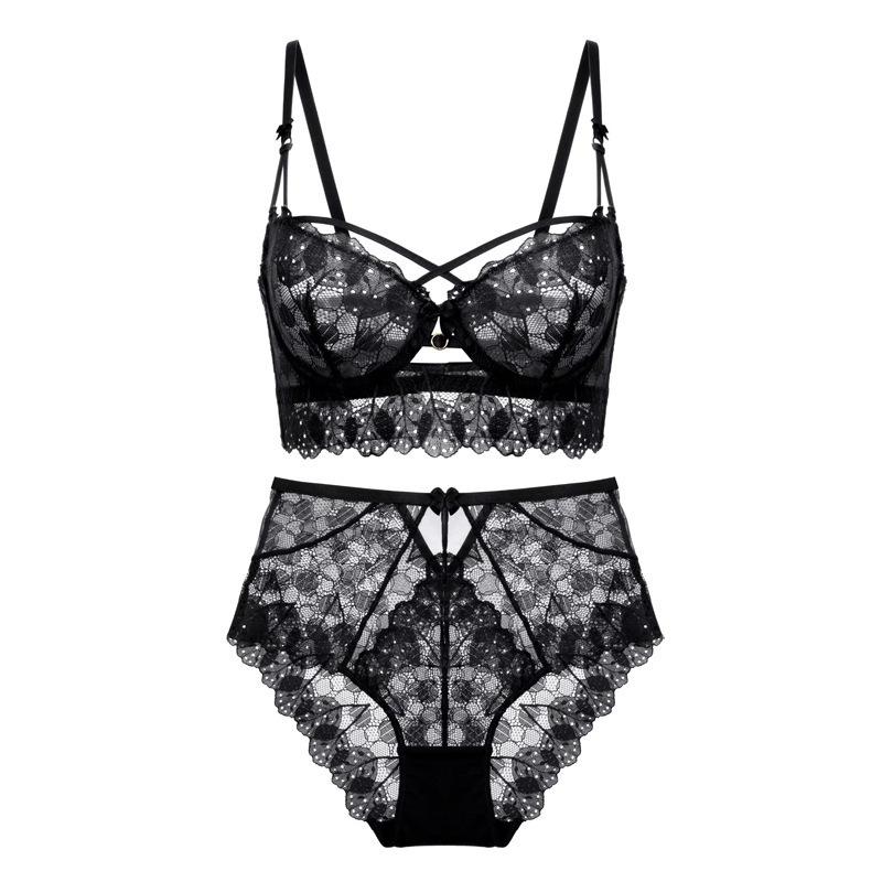 

Распродажа Сексуальный Ультратонкий Бюстгальтер Водорастворимая Вышивка Кружево Женское Подтягивающее Бюстгальтер 85D чёрный