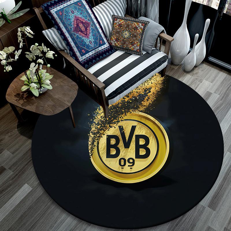 BVB092 Round Area Rug,Carpet Rug for Living Room Bedroom Sofa Playroom Decor,Non-slip Floor Mat