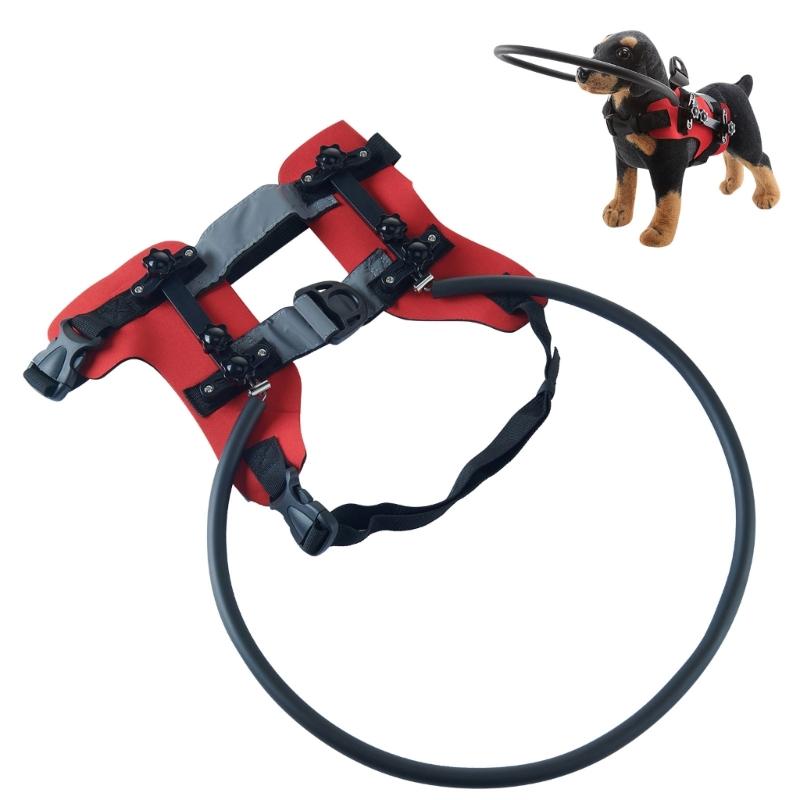 Crashproof Protective Collar for Blind Dog Stable Frame Adjustable Guide Harness Enhancing Pet Mobility Aid