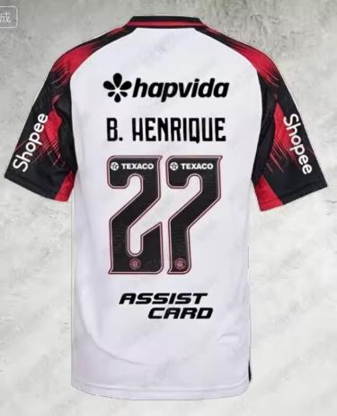 Flamengo Away and Home Football Jerseys Comfortable Breathable Short Sleeved Sports T-shirt Same for Adults Family Matching Tees