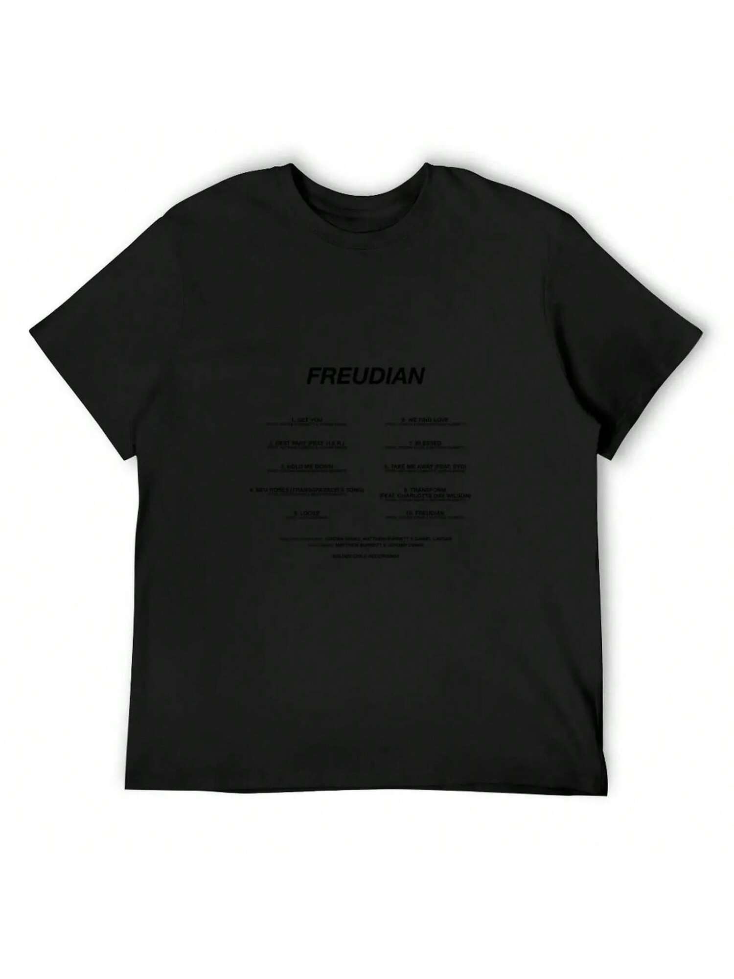 Freudian - Daniel Caesar __ Tracklist T-Shirt Graphics Funny Gifts Summer 2025 Anime Men s T-Shirt S разноцветный