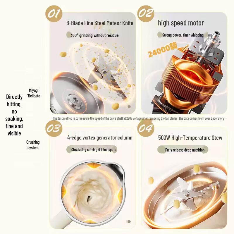 Bear Quiet Fast Soy Milk Maker CN plug (adapter included)