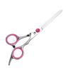 Pink Cap Stainless Steel Professional Barber Thinning Scissors for Bangs and Hair Salon Use