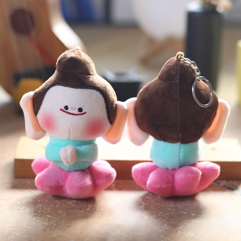 Cute Cute Lotus Small Buddha Pendant Plush Toy Doll Buddha Companion Bag Hanging Keychain Doll