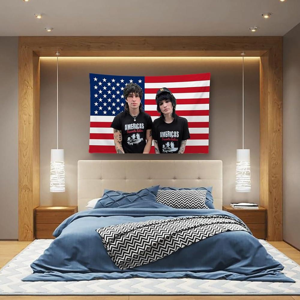 1pc JJake And JJohnnie Flag Funny Tapestry for Home Party Decoration Birthday Gifts