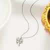 Elegant Colorfast 18K Rose Gold Necklace with Swan & Four-Leaf Clover Charm