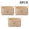 5PCS Bear Felt Storage Basket Large Capacity Foldable Clothes Organizer Snacks Toys Storage Basket Desktop Sundry Organizer