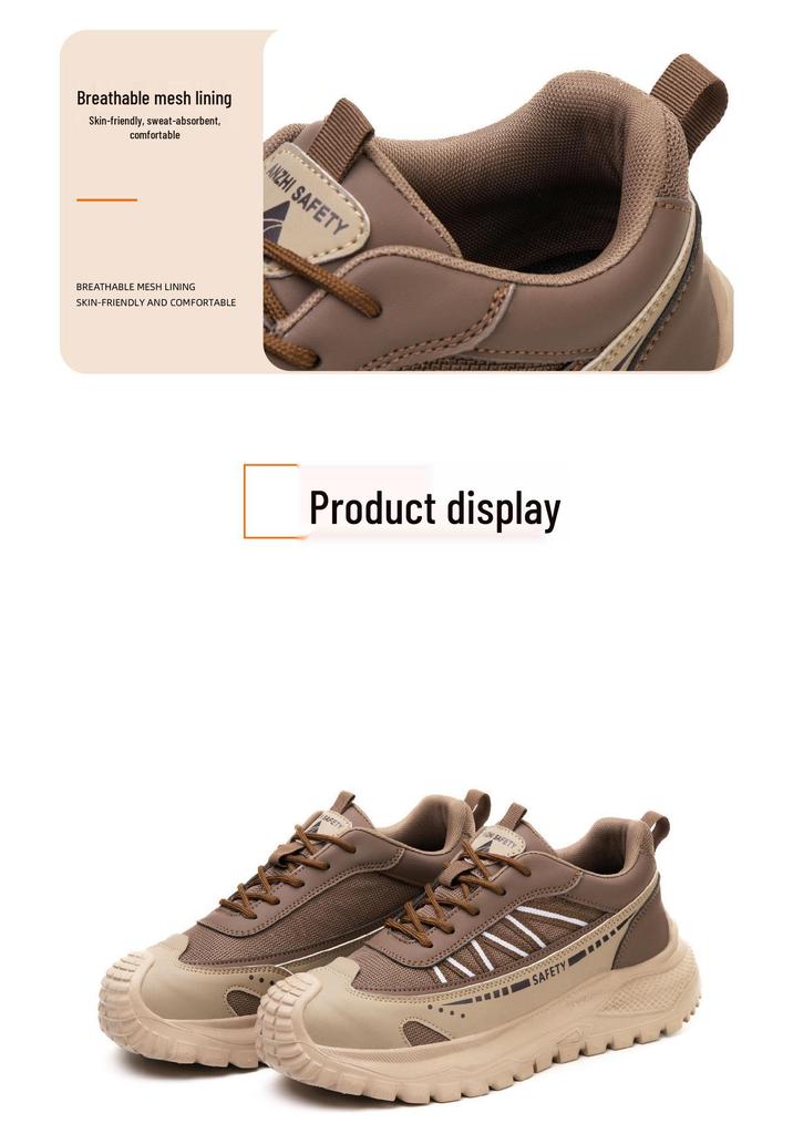 Anzhi Steel Toe Safety Shoes: Anti-smash, Anti-puncture, Breathable, Fashionable Labor Protection Footwear
