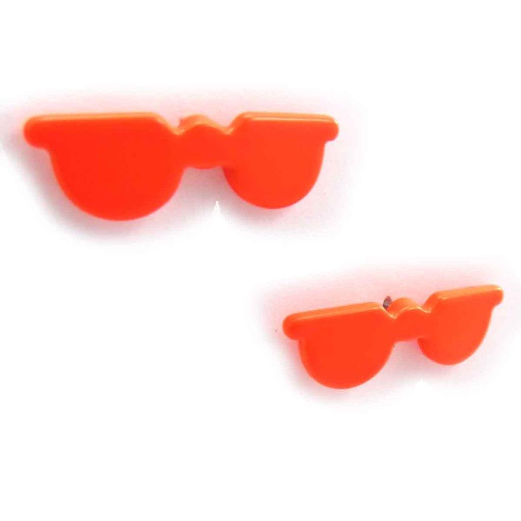 Les Trésors De Lily [J8184] - Orange 'Glasses' Designer Earrings