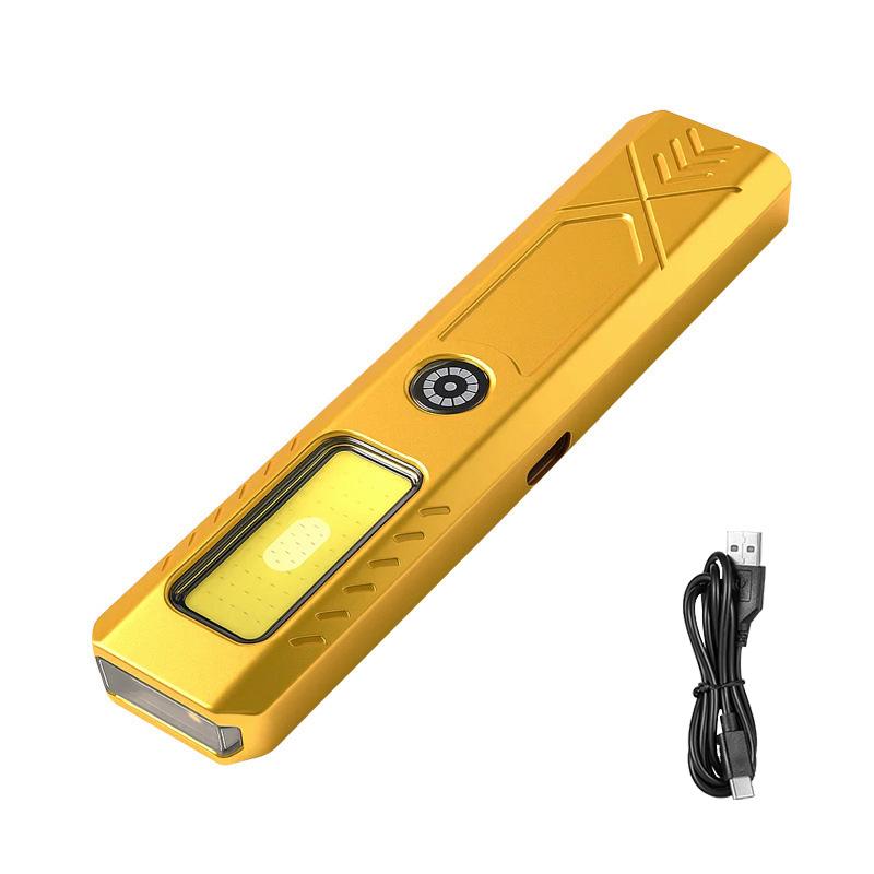 Mini Portable Rechargeable LED Torch Light, Waterproof Outdoor Work Pocket Flashlight with Magnetic Grip, Compact LED Flashlight