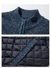 Men's Korean Style Thickened Warm Knit Stand Collar Zipper Sweater