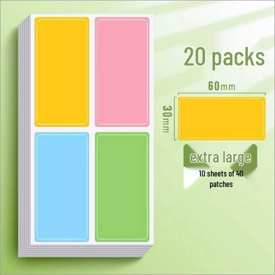 Cute Waterproof Self-Adhesive Color Label Stickers - Writable for Office and Price Marking Tasks