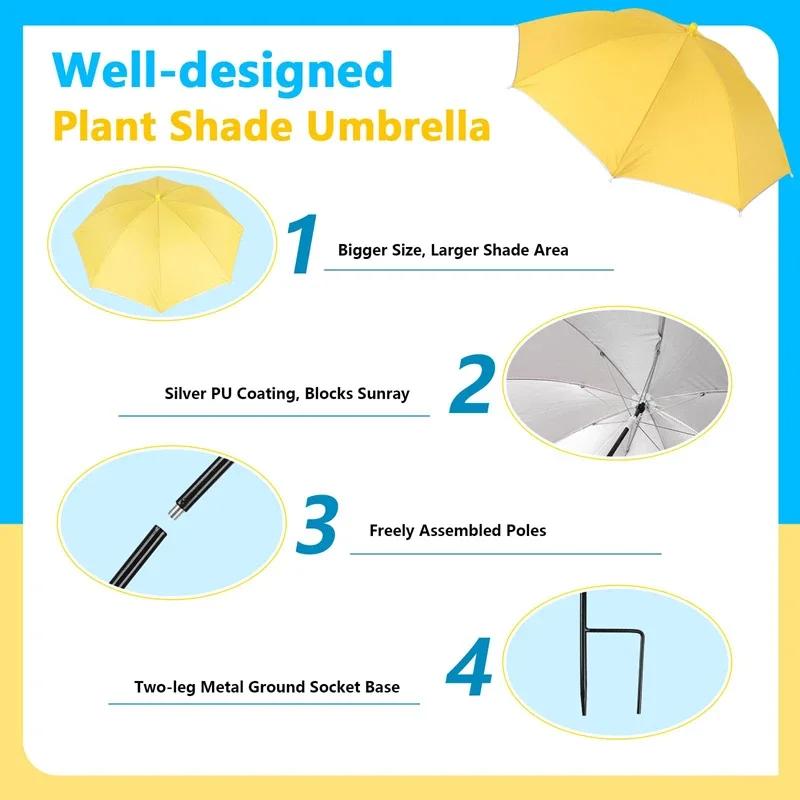 Plant Umbrellas for Outdoor Plants, Garden Umbrella Shade for Potted Bonsai,Outdoor Umbrella Insertion Flower Sunscreen Umbrella