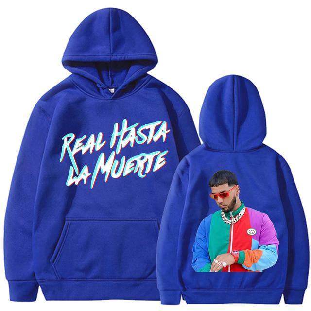Nová hip-hop Unisex a dámská ležérní teplá sportovní mikina s kapucí Real Hasta La Muerte ležérní sportovní oblečení Unisex a dámské anime pulovry